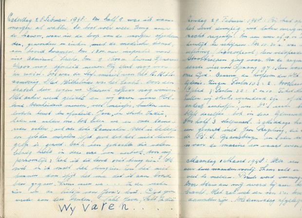 Detail uit het dagboek van Evert-Jan Nijboer